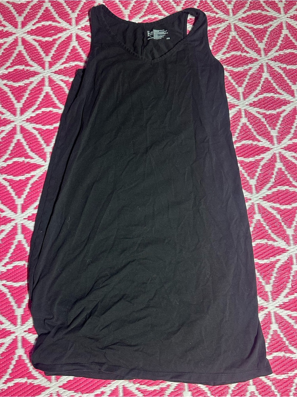 Felina Black Tank Maxi Dress Sleeveless Scoop Neck Casual Long Dress Women's S